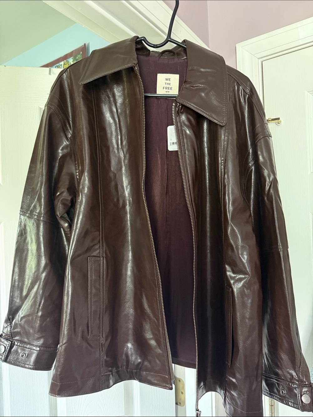 Free People Dark Brown Leather Jacket